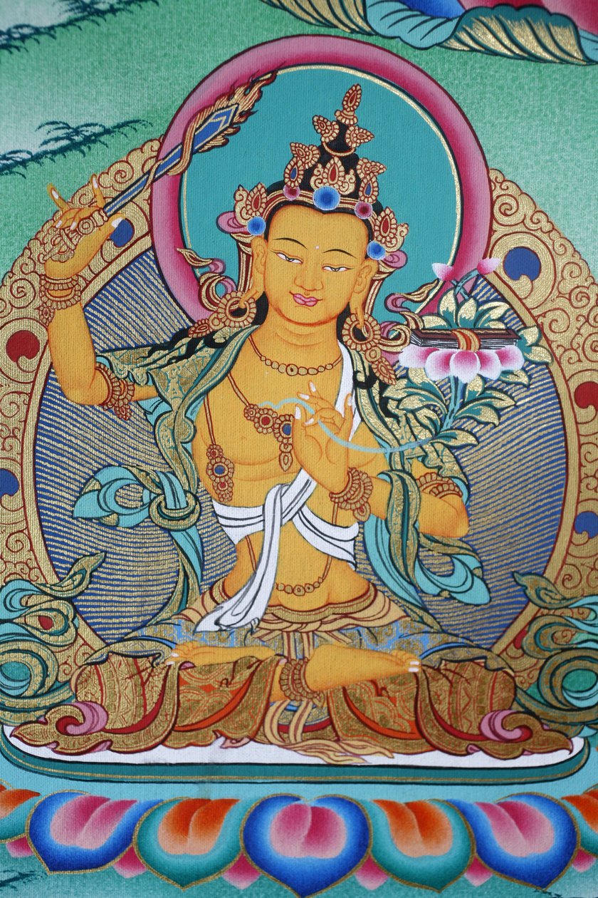 Manjushri, bilginin kutsallığı. Kopan Manastırı, Katmandu, Nepal by Unbekannt