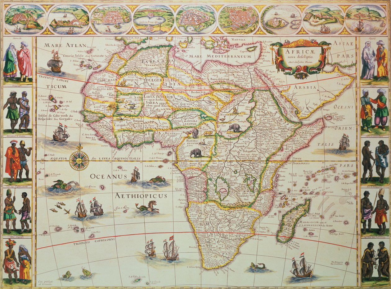 Afrika Haritası by Unbekannter Künstler
