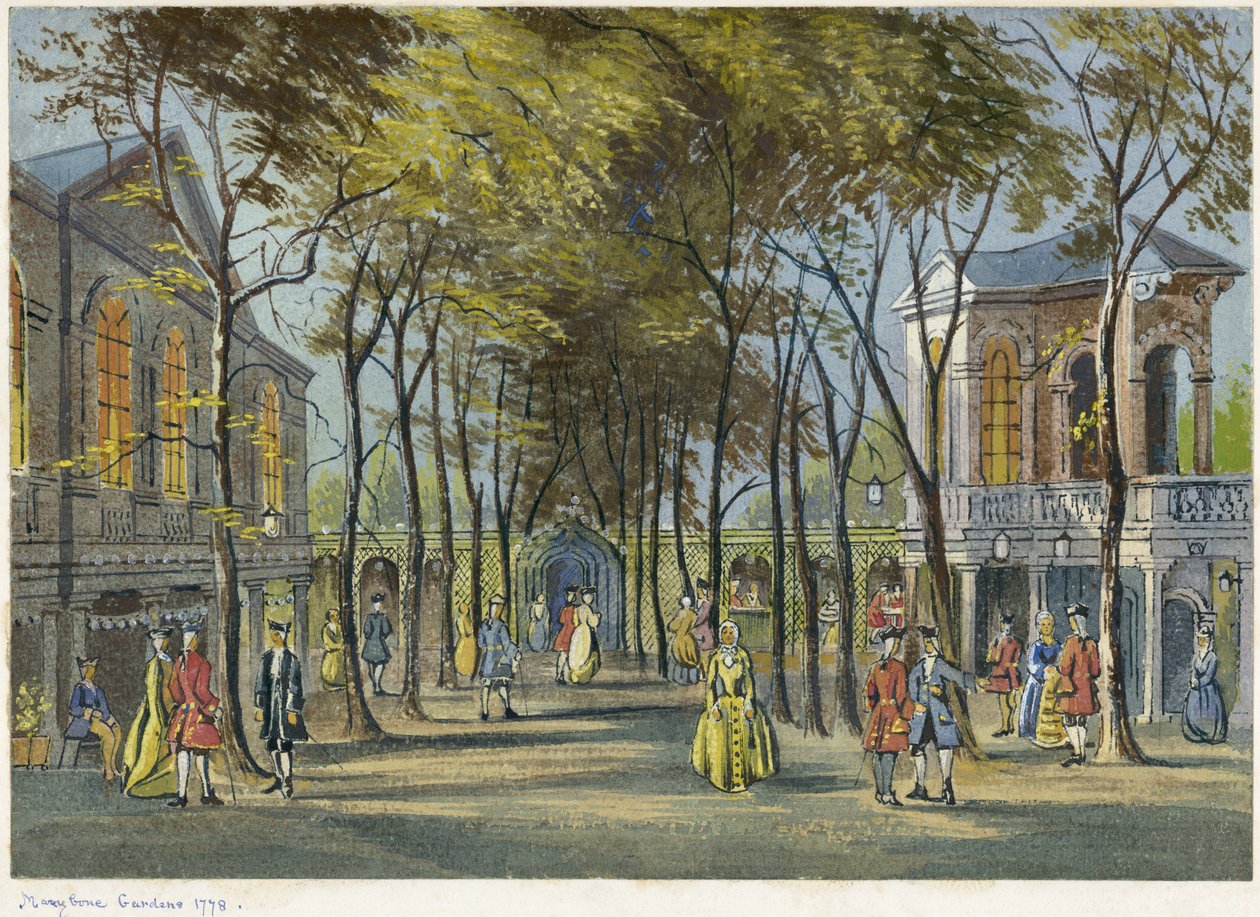 Marylebone Bahçeleri, Londra 1778 by Unbekannter Künstler