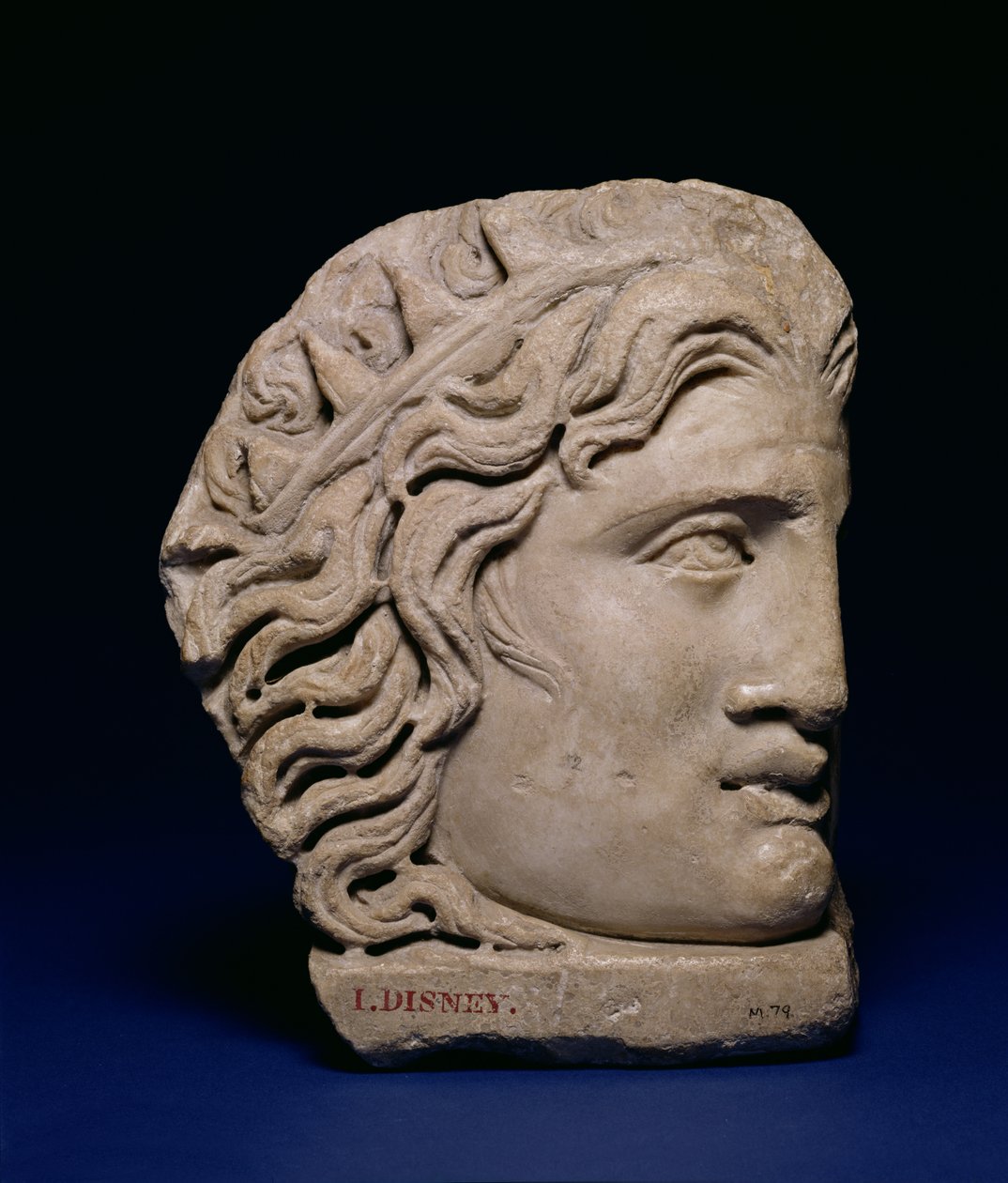 Helios Maskesi, Bir Lahit kapağından Köşe Maskesi, Roma, 4. yüzyıl (mermer) by Unbekannt