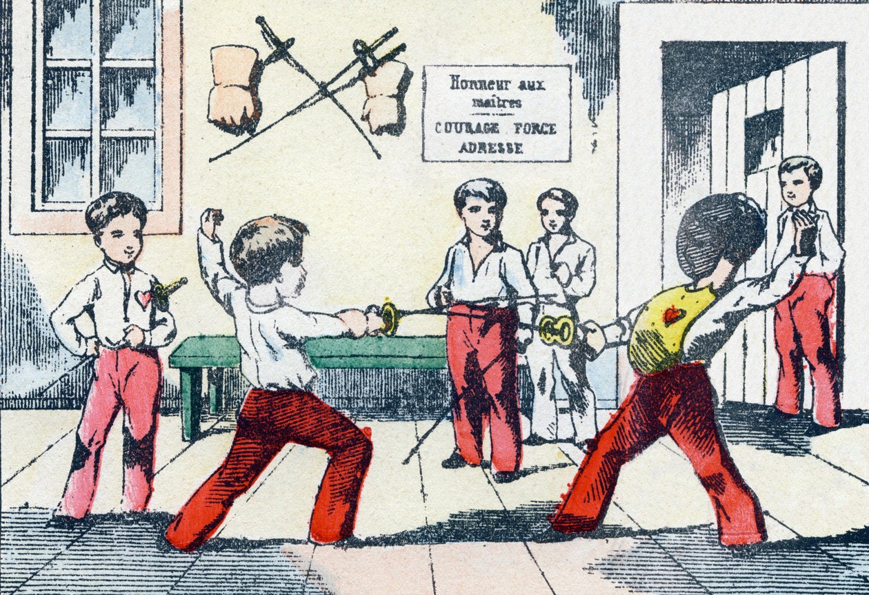Silah ustası. "Alphabet militaire enfantin"deki gravür”. 1890 dolaylarında Pont-a-Mousson görüntüleri. 20 sayfa. Karartma: 28,5x21cm by Unbekannt