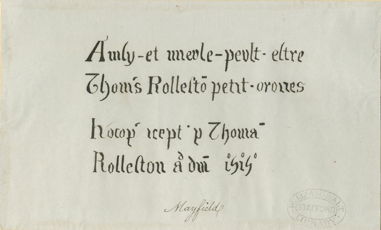 Mayfield Kilisesi - Thomas Rolleston