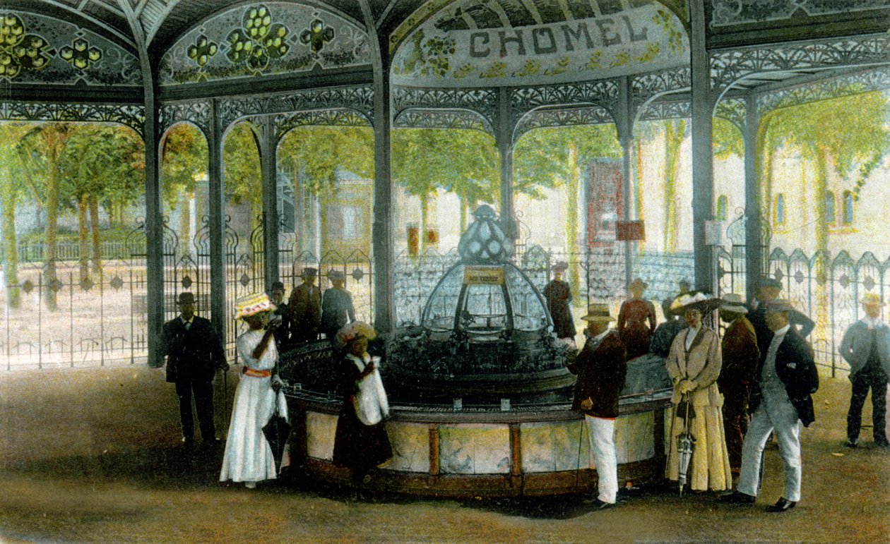 İlaç. Vichy, Fransa'daki Chomel kaynağı. Kartpostal, Fransa, 1900 dolayları. by Unbekannter Künstler
