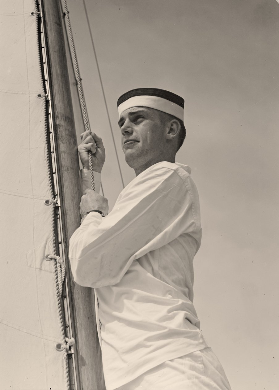Ana Yelkeni kaldıran Asteğmen, ABD Deniz Harp Okulu, Annapolis, Maryland. 1942 (fotoğraf) by Unbekannt