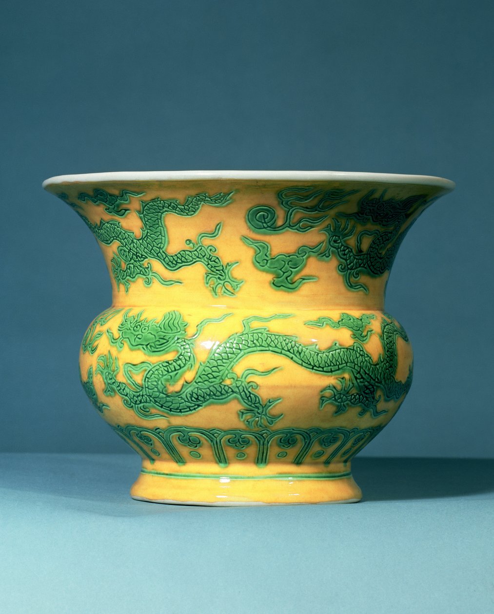 Ming yeşili ve sarı leys kavanozu Chand Te dönemi (1506-21) by Unbekannt