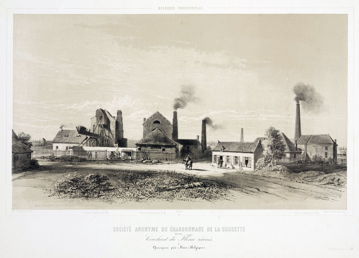 Madencilik, Coal De la Cossette Coalmining Company, Belçika by Unbekannt