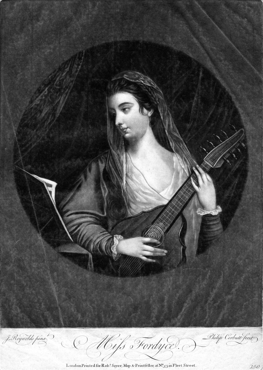 Bayan Fordyce cittern oynuyor. by Unbekannt