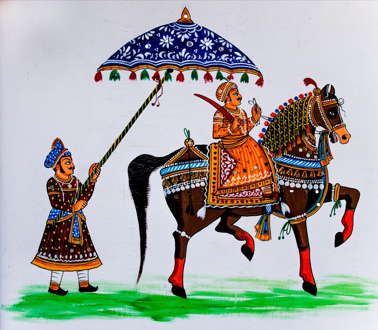 Eski şehirdeki duvar resmi, Udaipur, Udaipur, Rajasthan, Hindistan, Asya (fotoğraf) by Unbekannter Künstler