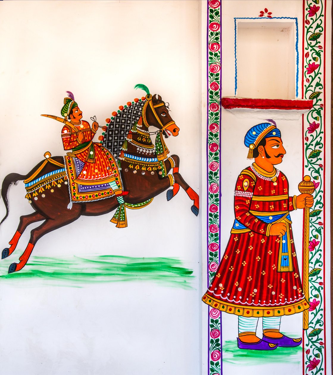 Eski şehirdeki duvar resmi, Udaipur, Udaipur, Rajasthan, Hindistan, Asya (fotoğraf) by Unbekannter Künstler