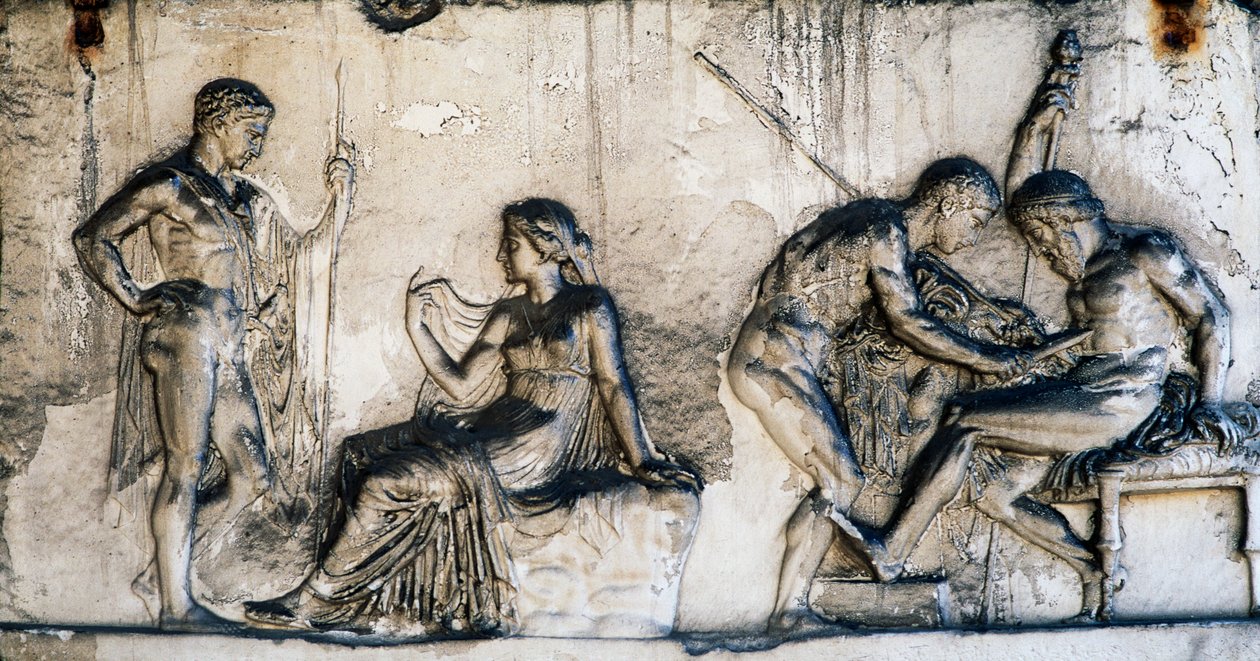 Telephus Efsanesi, Telephus Rölyef Evi, Herculaneum, Campania, İtalya, Roma uygarlığı by Benjamin Baud