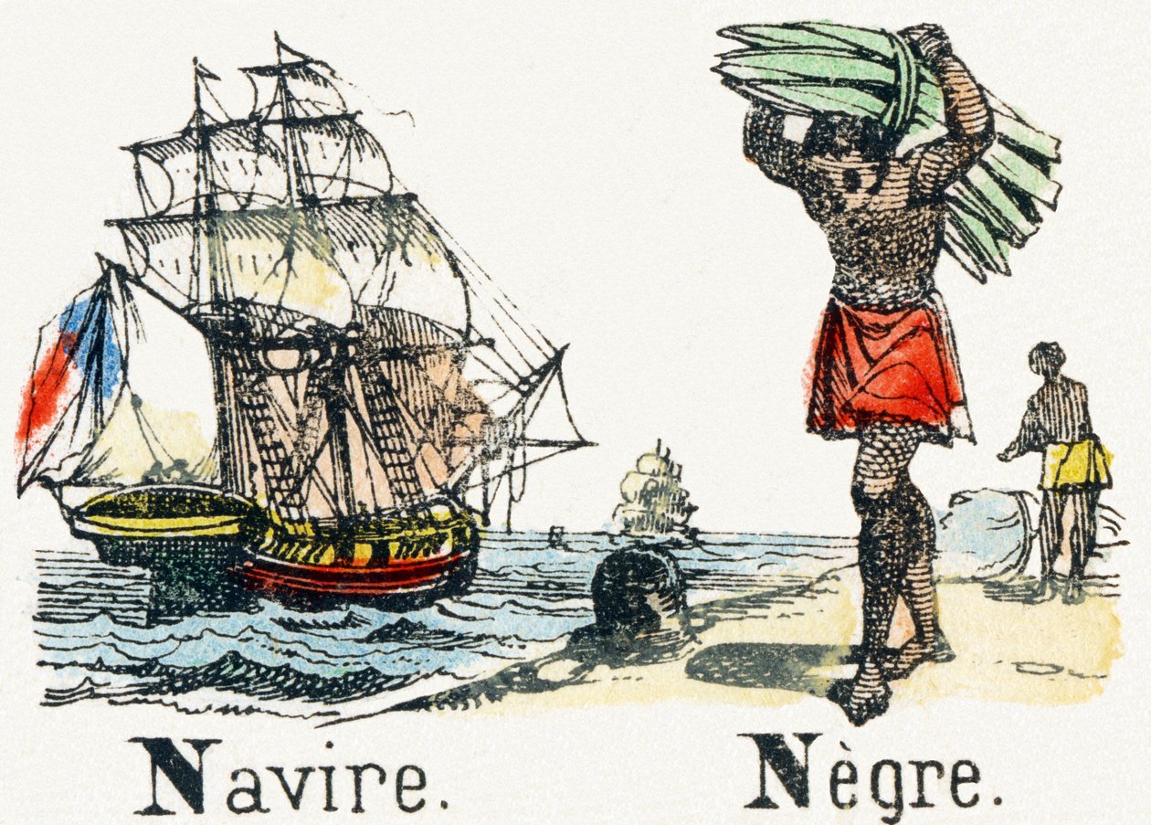 N - Navire Negre - Çocuk Eğlence Alfabesi c.1890 (litografi) by Unbekannt