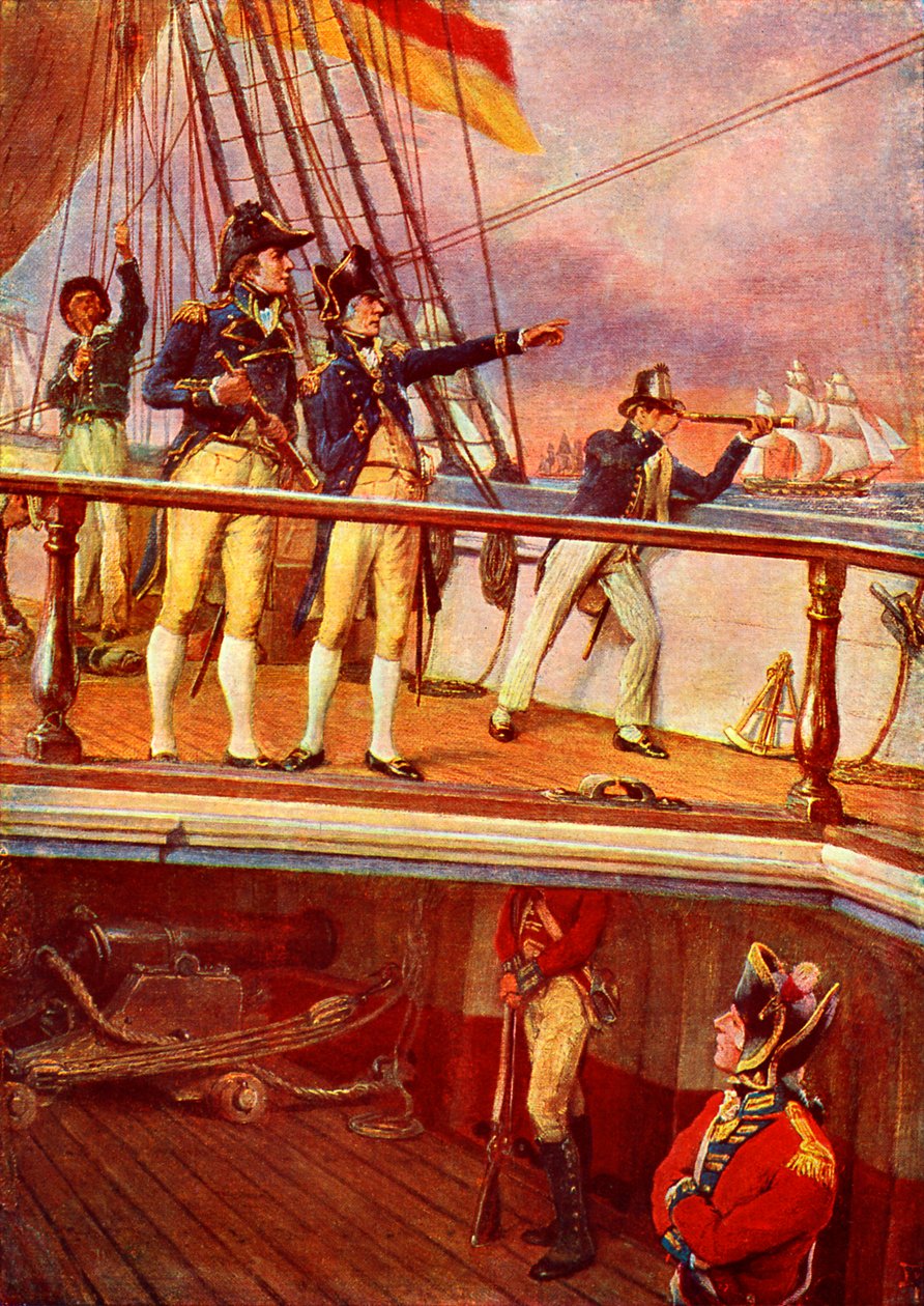Nelson'ın Fransız filosunun peşine düşmesi by Unbekannter Künstler