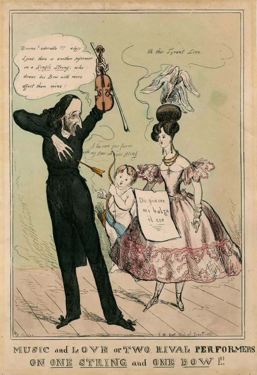 Niccolo Paganini - portre by Unbekannt