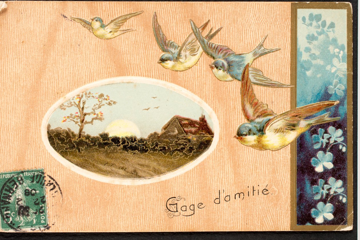 Eski kartpostal/Dostluk Yemini/Kuş by Unbekannt