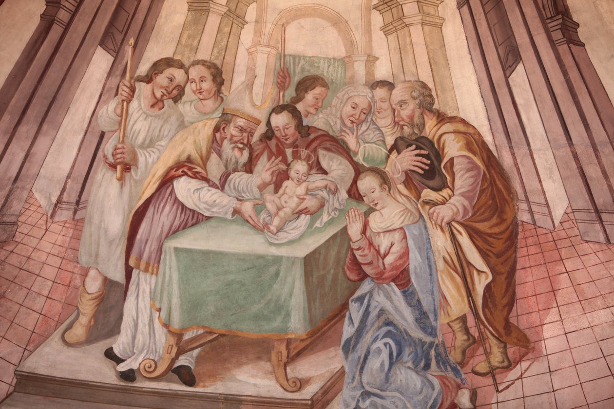 Our Lady of Assumption kilisesi. Bebek İsa sinagog Cordon Fransa