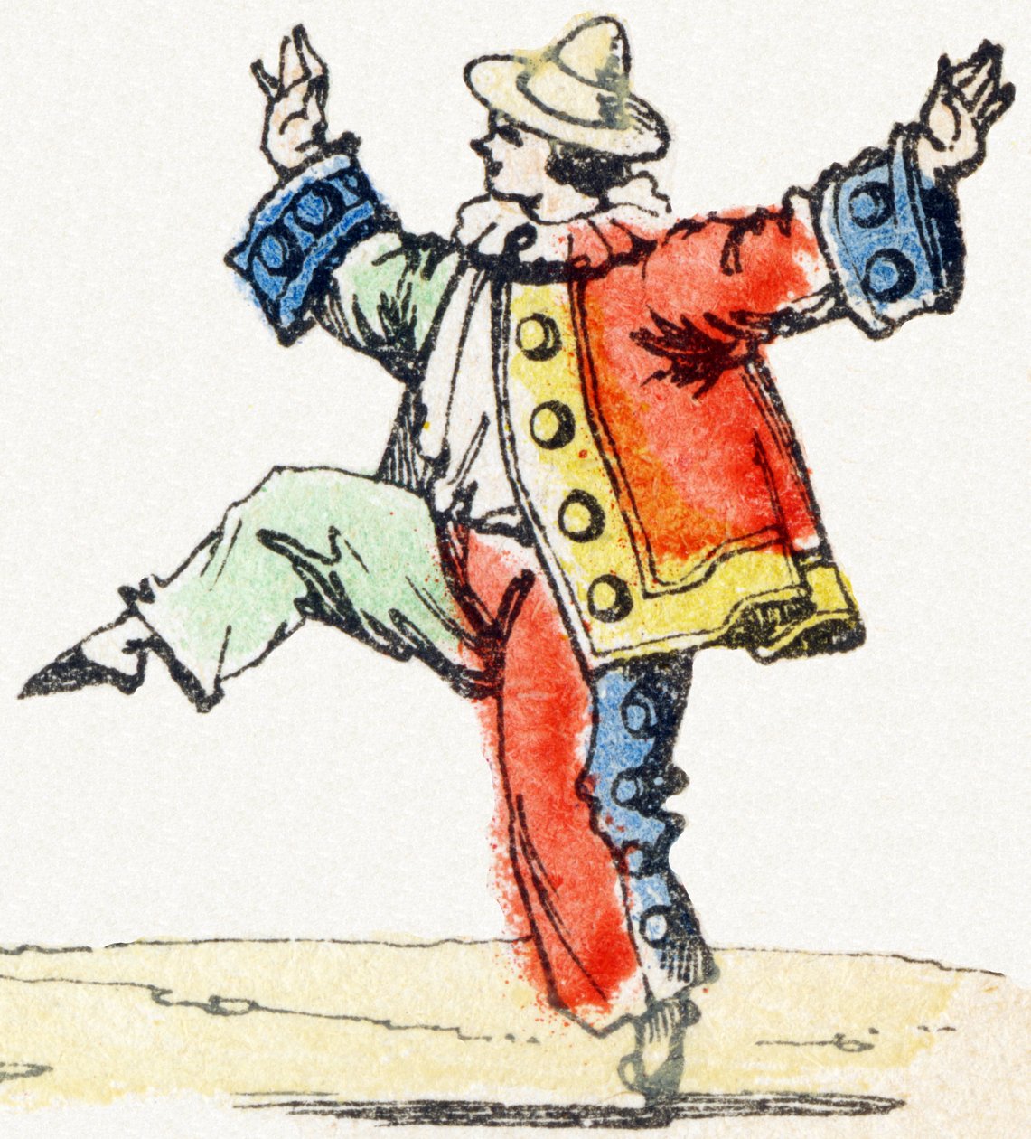 P - Pierrot - Çocuk Eğlence Alfabesi c.1890 (litografi) by Unbekannt