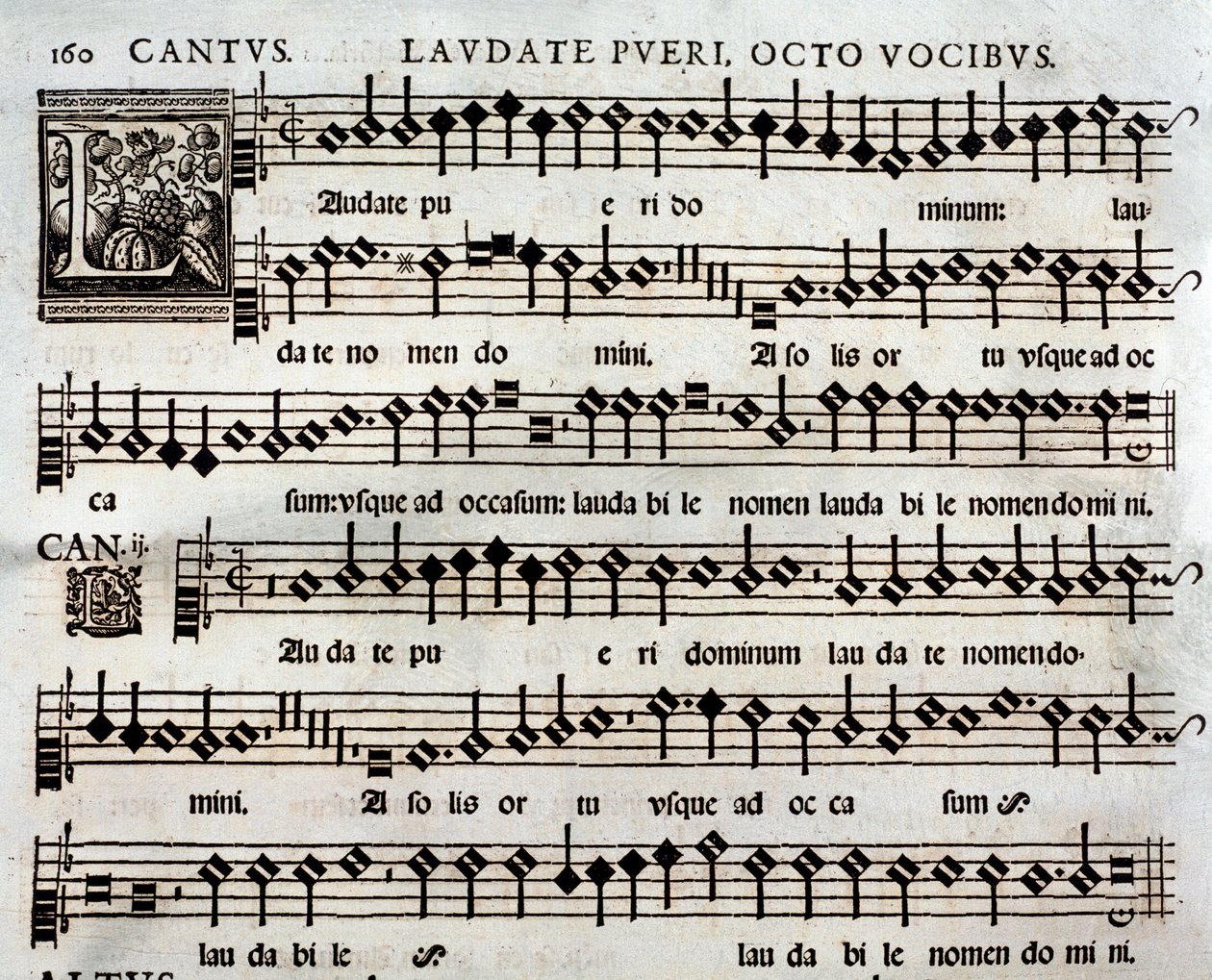 Thomas Luis de Victoria tarafından 8 sesli Laudate Pueri Mezmurunun Müzik Puanı Sayfası by Unbekannter Künstler