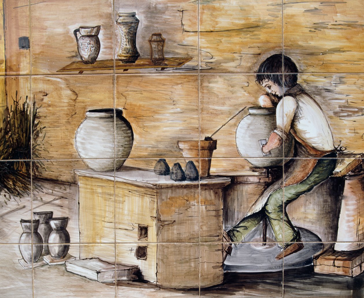 Ceramiche Desuir, Santo Stefano di Camastra, Sicilya, İtalya, Detay by William M. Timlin