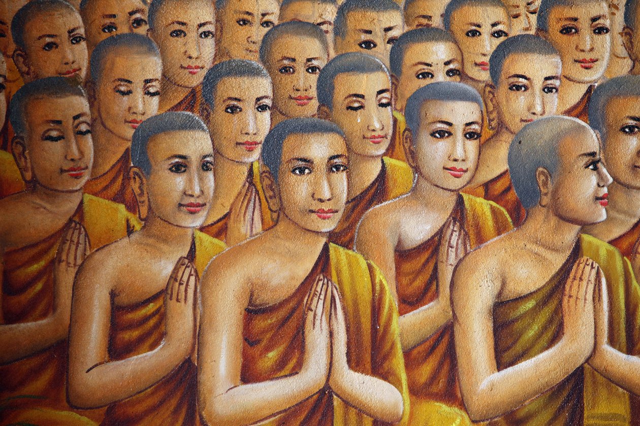 Rahipleri tasvir eden resim (Buda