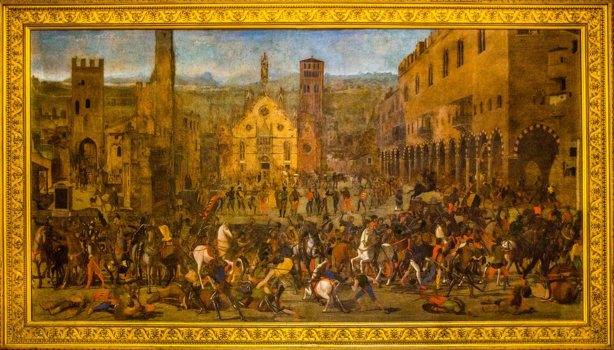 Gonzaga ailesinin muzaffer mücadelelerini yücelten Mantua tablosu by Unbekannter Künstler