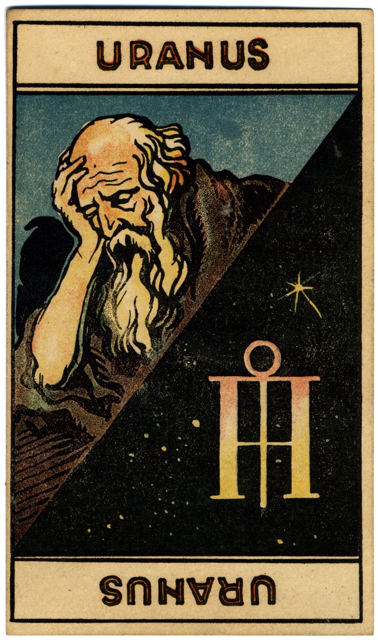 Paranormal. Astroloji. Uranüs (gezegen). Astrolojik kart: Le Tarot Astrologique (Astrolojik Tarot), Georges Muchery, Fransa by Unbekannter Künstler