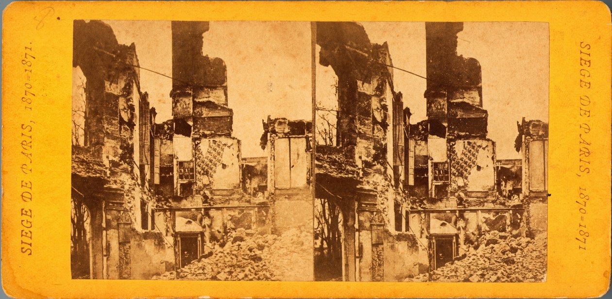 Paris Kuşatması (1871): 20/09/1870 ve 28/01/1871 tarihleri arasında Prusyalılar tarafından şehrin kuşatılması sırasında şehirden bir görünüm. Q.V.