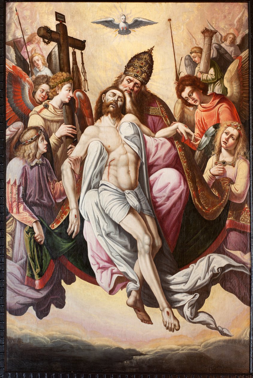 Bölge kilisesi (Parochiale kerk Sint-Dionysius van Lede). İç mekan. Koro. Bir resim. Varsayım. by Unbekannter Künstler