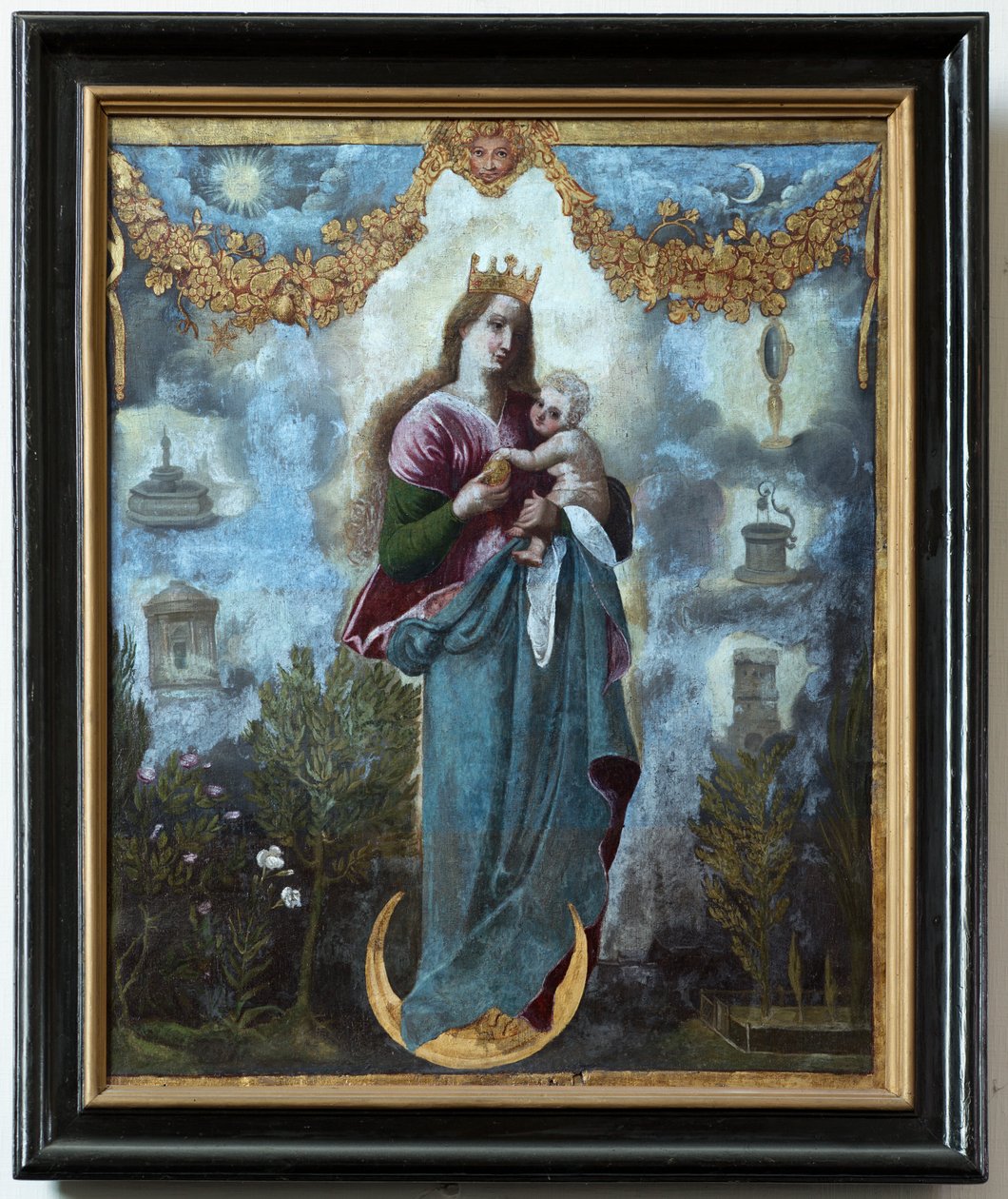 Bölge kilisesi (Parochiekerk Sint-Martinus). Tablo. Immaculate Conception veya Çocuklu Madonna. by Unbekannter Künstler