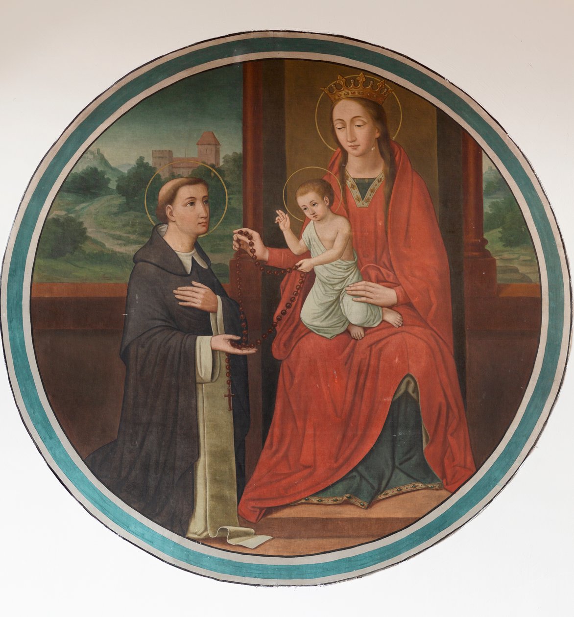 Bölge kilisesi (Sint-Denijs-Boekel, bölge kilisesi St-Denijs). kuzey koridoru. Bir duvar resmi. by Unbekannter Künstler