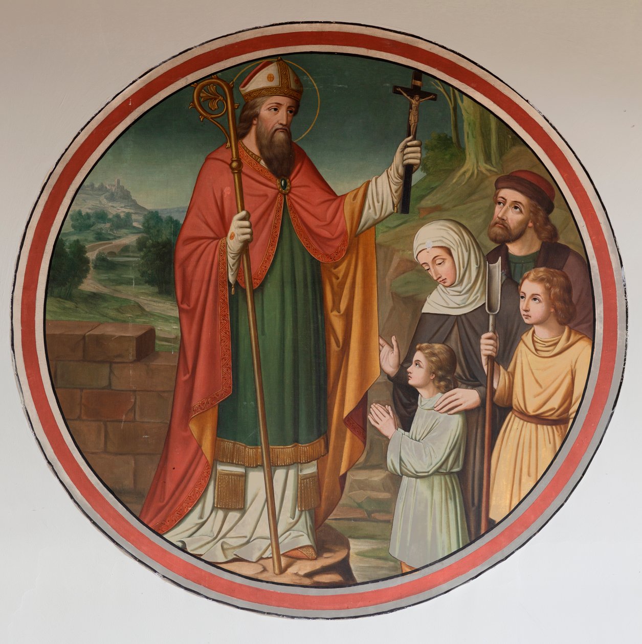Bölge kilisesi (Sint-Denijs-Boekel, bölge kilisesi Sint-Denijs). Güney koridoru. Bir duvar resmi. by Unbekannter Künstler