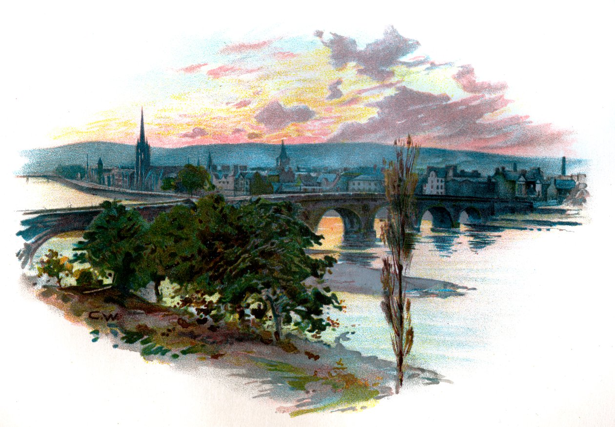 Bridge End'den Perth by Unbekannter Künstler