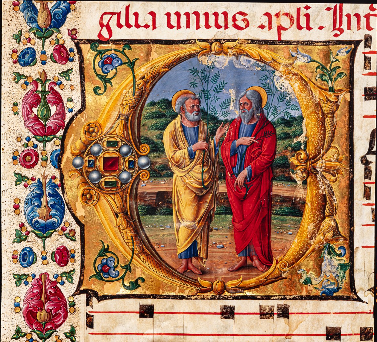 Piccolomini Kütüphanesi: koro kitabı, morina. 16.1, ff. 2r, Girolamo da Cremona