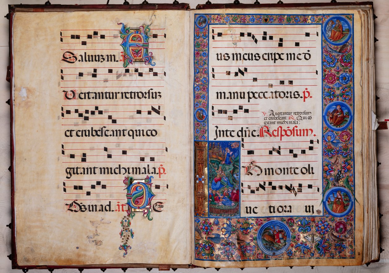 Piccolomini Kütüphanesi: koro kitabı, morina. 8-H, ff. Bernardino Cignoni