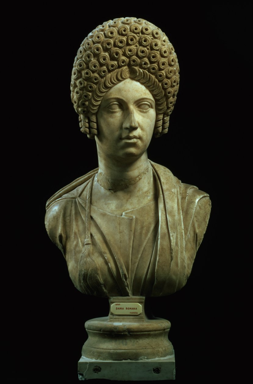 Bir bayanın portre büstü, Roma, Flavian Hanedanı, MS 69-96 dolayları (mermer) by Unbekannt
