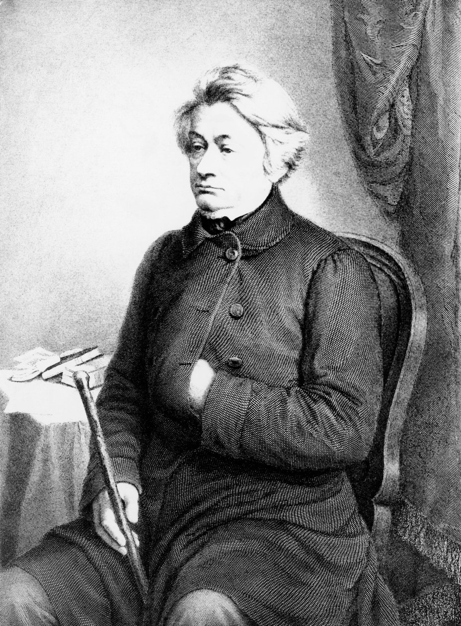 Adam Bernard Mickiewicz'in (1798-1855), Polonyalı şair, oyun yazarı, denemeci ve politik eylemci portresi, Vezenberg & Co tarafından fotoğraftan sonra gravür by William M. Timlin