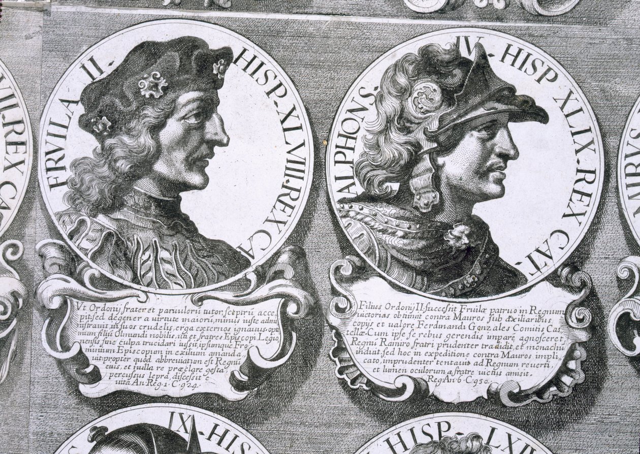 Fruela II ve Alfonso IV (lito) portreleri by Unbekannt