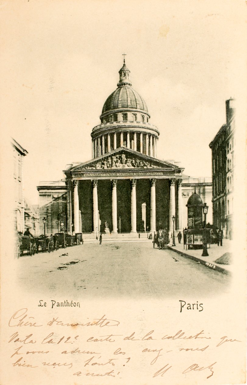 Kartpostal/Pantheon/Paris/Seine/Ile de France/Fransa by William M. Timlin