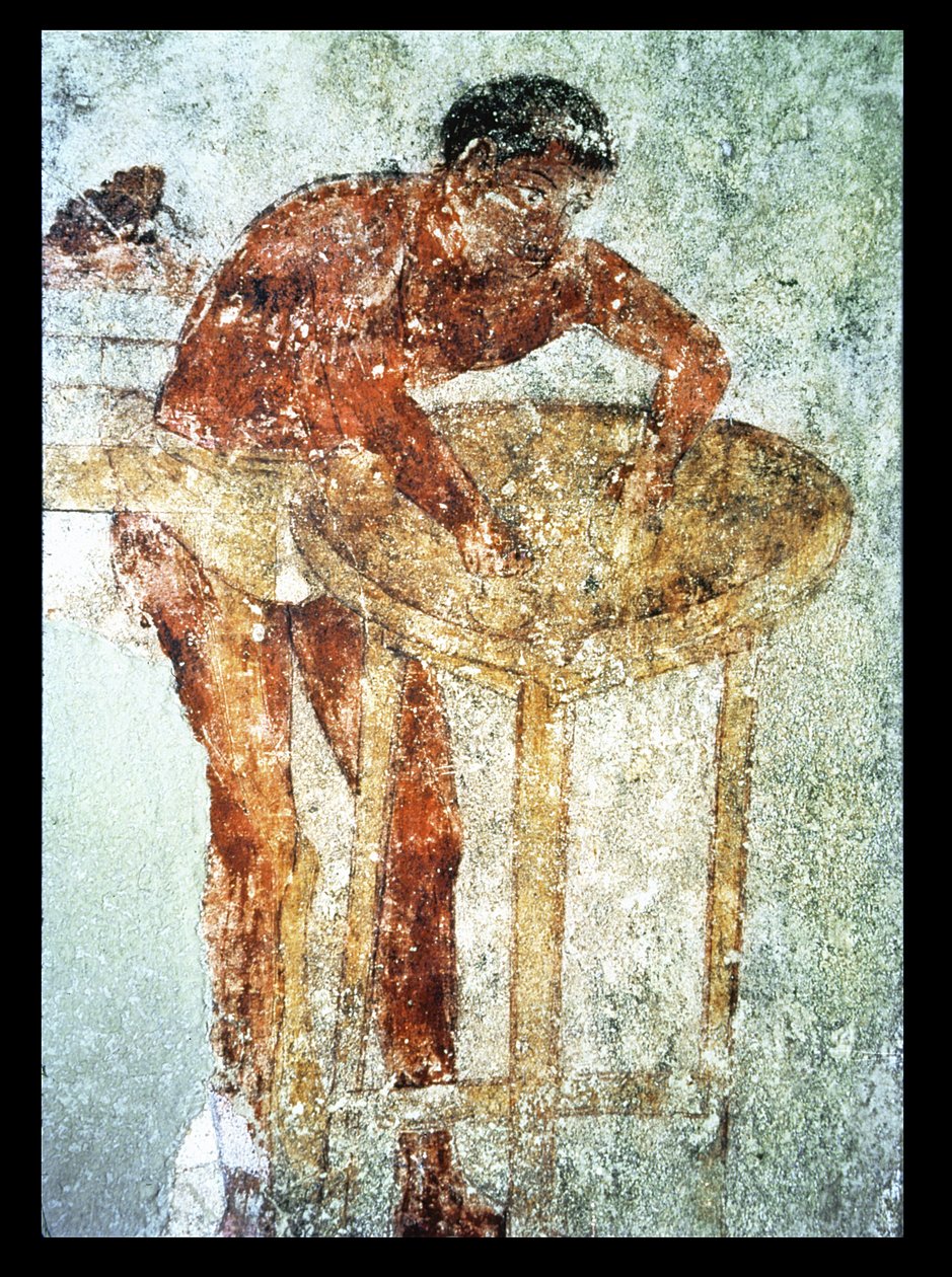 Bir ziyafet için hazırlık, MÖ 4. yüzyıl (duvar resmi) by Unbekannter Künstler