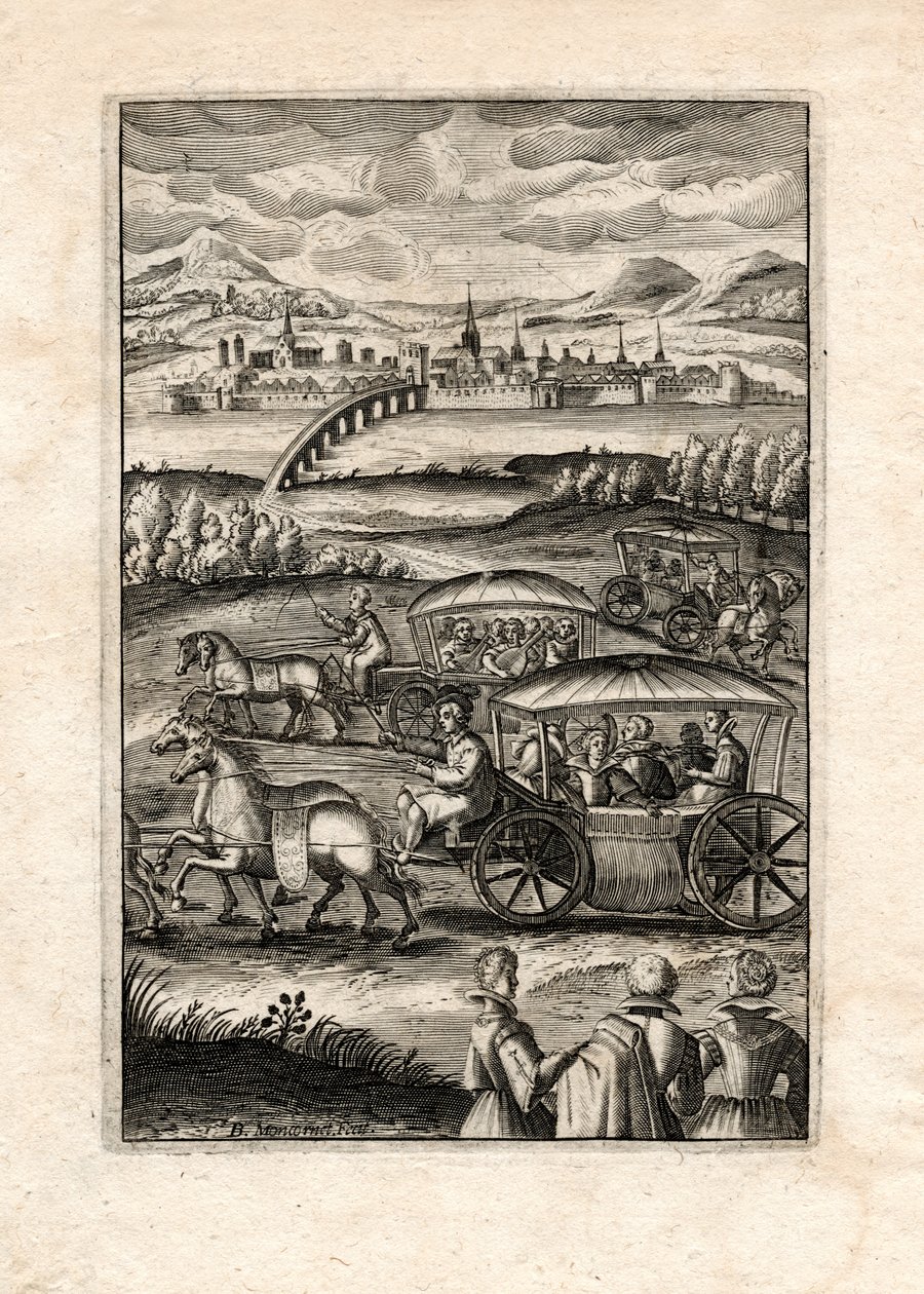 Lutenistler ile geçit töreni, Paris, 1650 dolayları (gravür) by Unbekannter Künstler