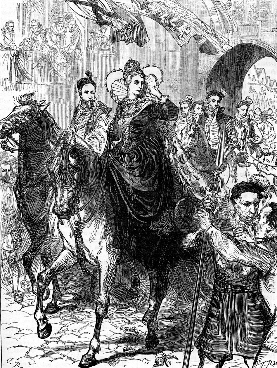 Kraliçe I. Elizabeth Londra'ya giriyor, 23 Aralık 1558 by Unbekannter Künstler