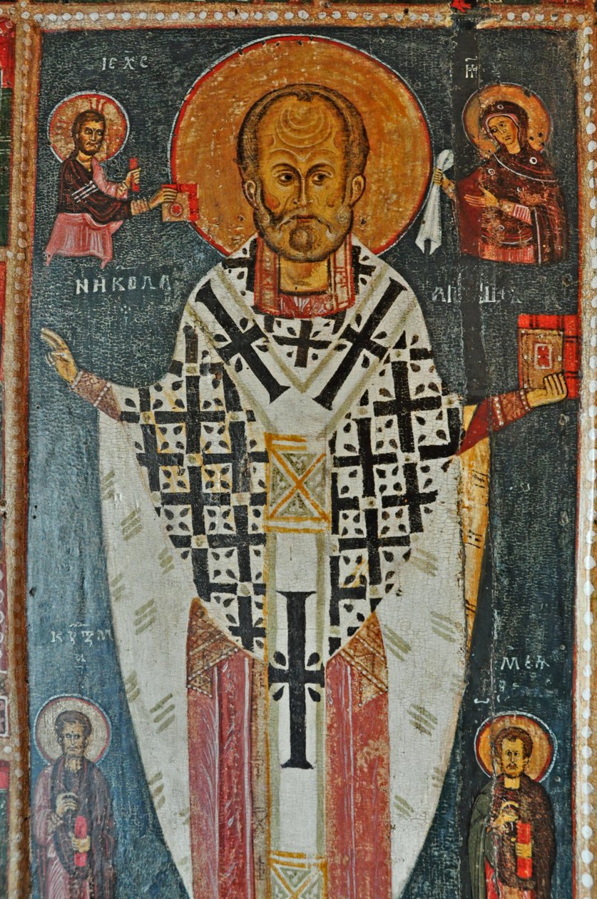 RUSYA, St Petersburg, Hayatından sahnelerle St Nicholas İkonu (Ozerevo'daki St Nicholas Kilisesi by Unbekannter Künstler