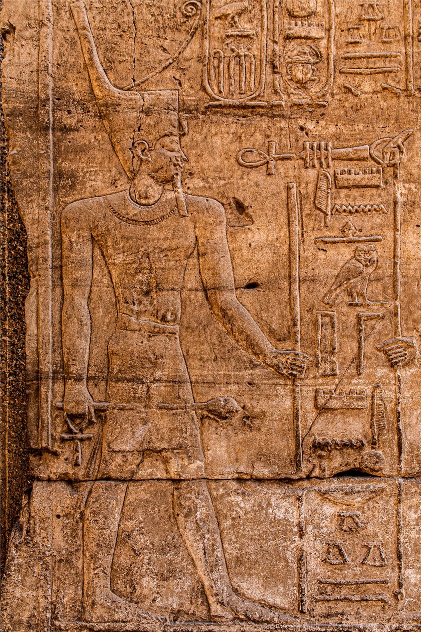 Kabartma, Karnak Tapınağı, Luksor, Teb, Mısır, Afrika (fotoğraf) by Unbekannter Künstler