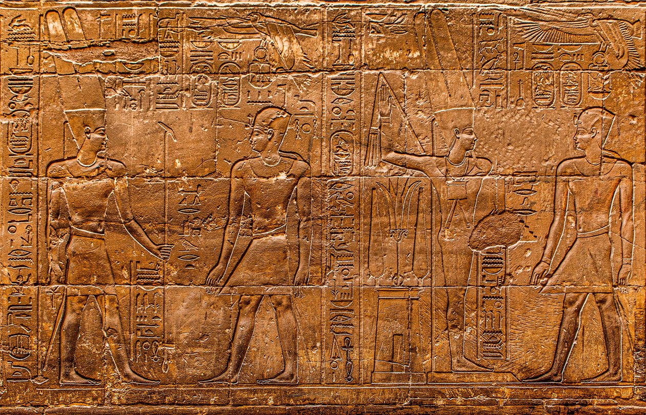 Kabartma, Luksor Tapınağı, Thebes, Mısır, Afrika (fotoğraf) by Unbekannter Künstler