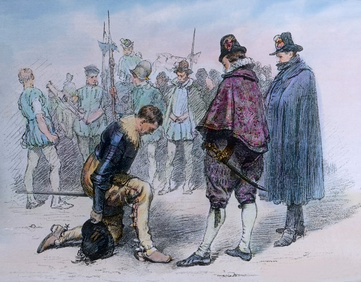 İsveç kralı Gustav Adolf'a saygı duruşu by Unbekannter Künstler