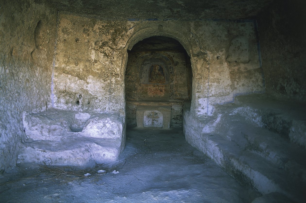 Bir kilisenin kalıntıları, Rocky Kilisesi, Matera, Basilicata, İtalya by Benjamin Baud