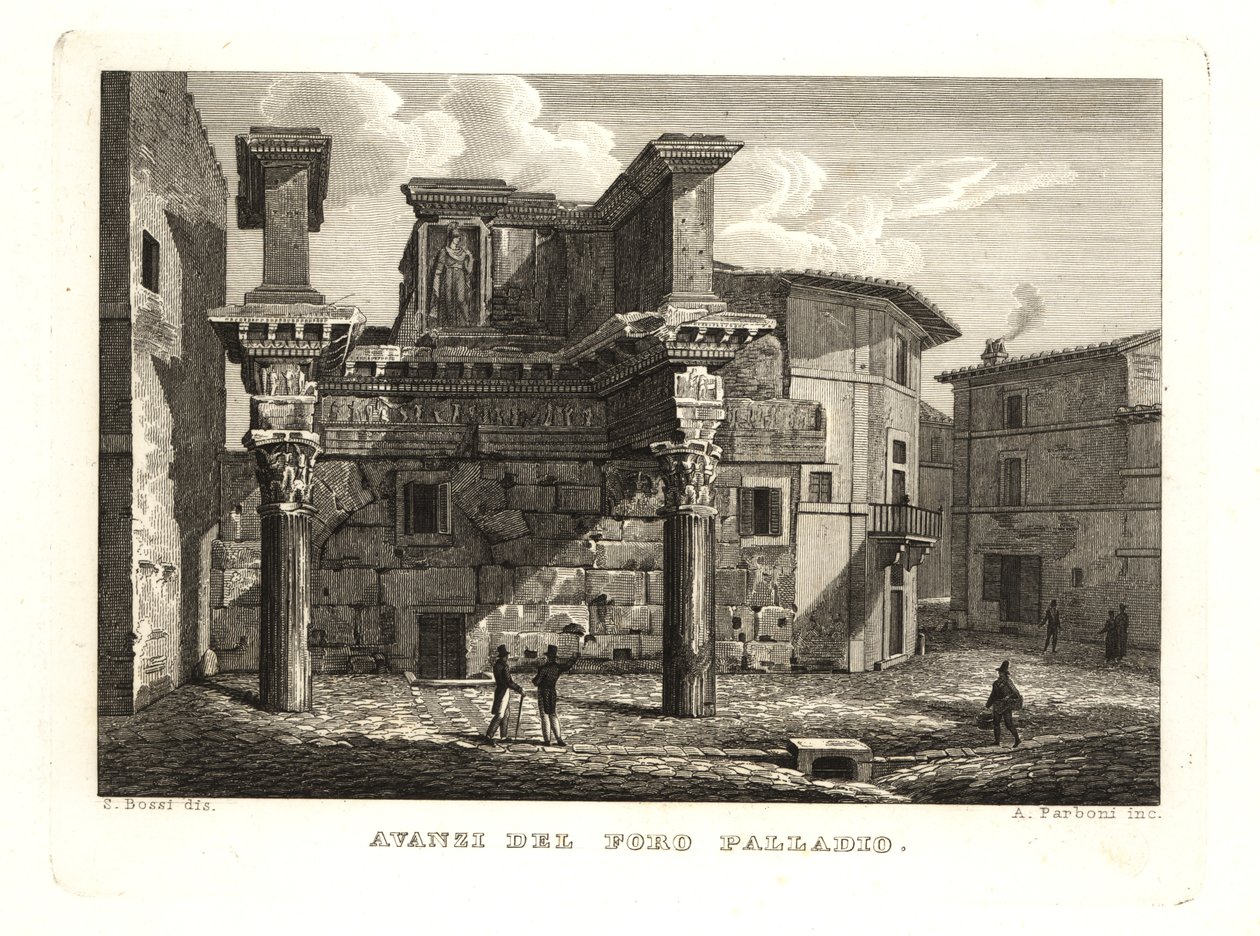 Forum Palladium Harabeleri, Avanzi del Foro Palladio, Roma by Unbekannt