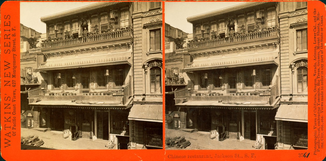 SF Chinese Restaurant (s/b fotoğraf, stereo kart) by Unbekannt