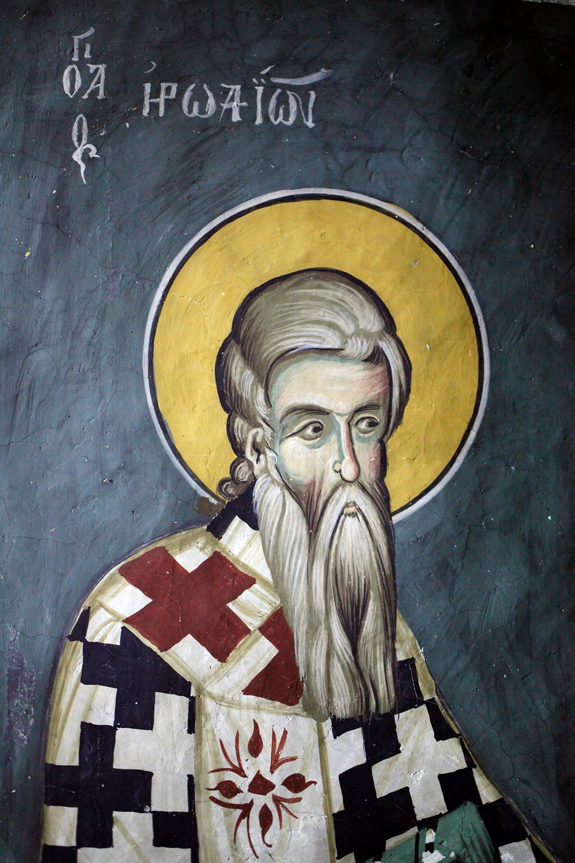 Agios Ioannis Lampadistis manastırından Saint-Herodion Bizans freski, Saint-John Lampadistis 11. yüzyıl Kıbrıs Boyalı kiliseler UNESCO sitesi Troodos, Kıbrıs by Unbekannt