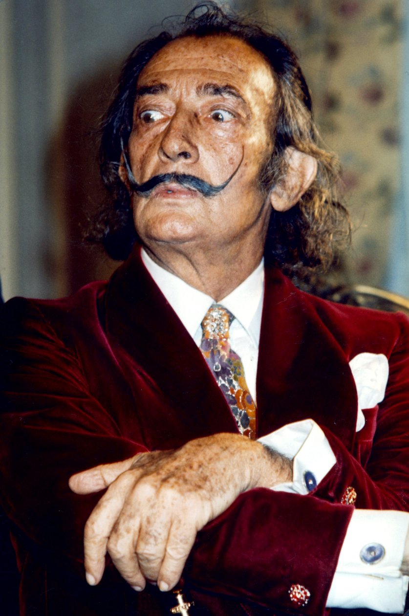 Salvador Dali (1904-1989) İspanyol Sürrealizm Sanatçısı, burada C. 1968 (fotoğraf) by Unbekannt