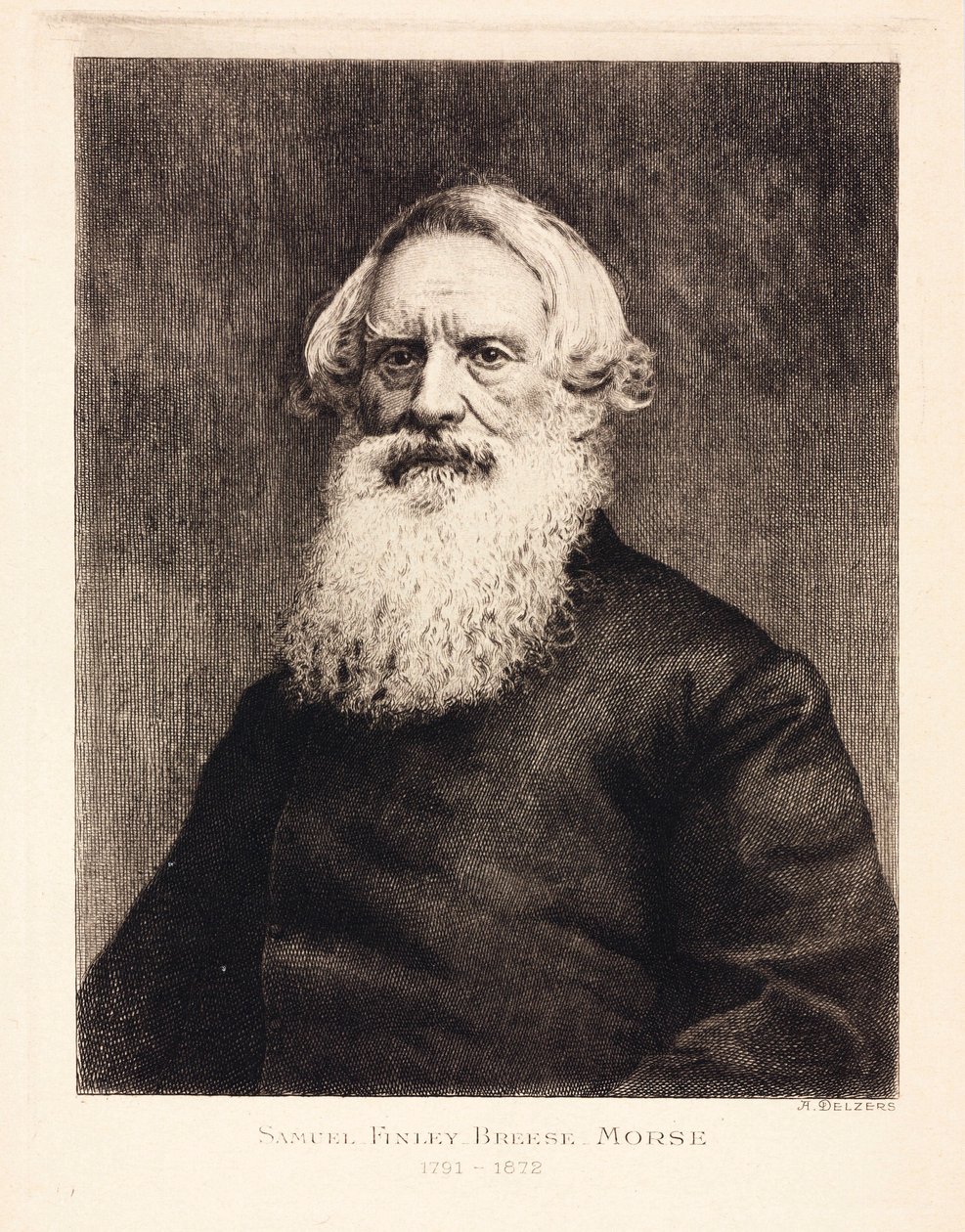 Samuel FB Morse, Amerikalı sanatçı ve Mors kodunun mucidi, c 1870 by Unbekannt